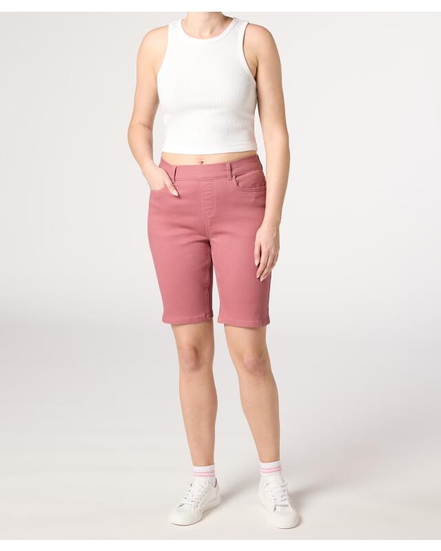 Short bermuda en twill femme, rose foncé (KiK Twillshorts in Bermudalänge (dunkelrosa)) — KiK, produit allemand authentique au Maroc