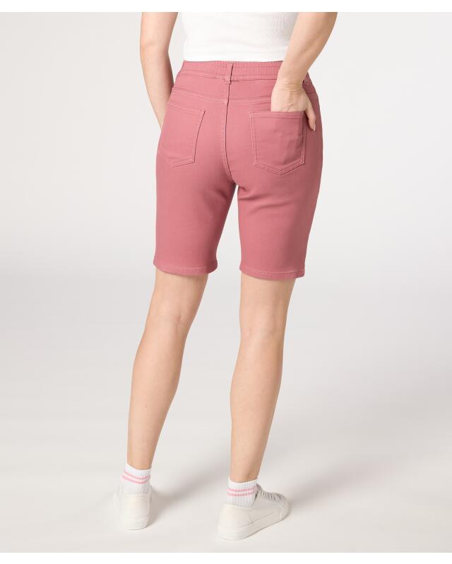 Short bermuda en twill femme, rose foncé (KiK Twillshorts in Bermudalänge (dunkelrosa)) — KiK, produit allemand authentique au Maroc