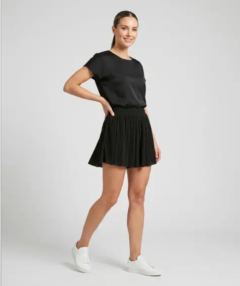 Geplooide shorts