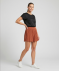 Geplooide shorts roestbruin