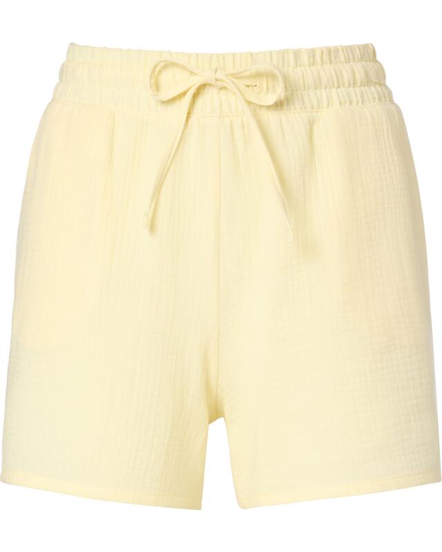 Short en mousseline de coton femme, jaune clair (KiK Musselin-Shorts aus Baumwolle (hellgelb)) — KiK, produit allemand authentique au Maroc