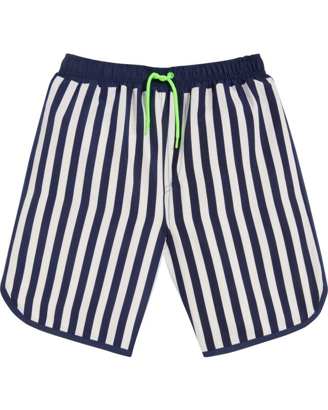 Short de bain effet rayé garçon, bleu marine (KiK Badeshorts in Streifenoptik (dunkelblau)) — KiK, produit allemand authentique au Maroc