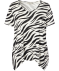 Zipfelshirt Zebra schwarz/weiß