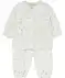 Newborn Wickelshirt + Hose aus Musselin offwhite