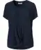 T-shirt met knoopdetail donkerblauw