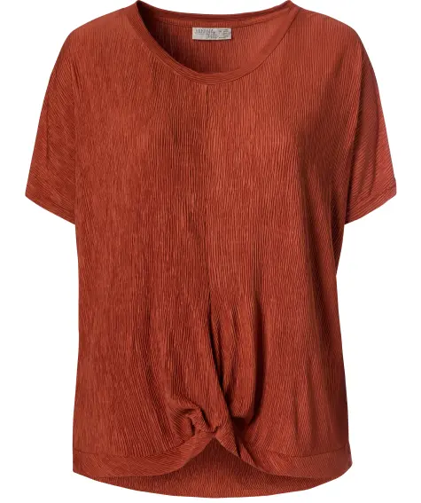 T-shirt met knoopdetail