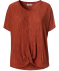 T-Shirt mit Knotendetail rostbraun
