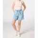 Jeans-Shorts mit Stoffgürtel