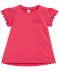 T-Shirt mit Blumen-Applikationen pink