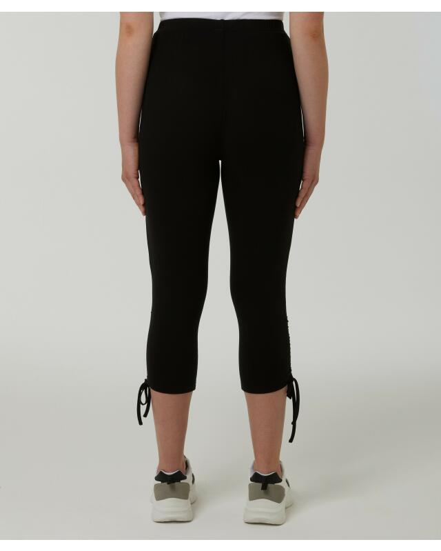 Leggings with drawstring ankles for women, black (KiK Leggings mit Schnürung am Beinende (schwarz)) — KiK, authentic German product in Morocco