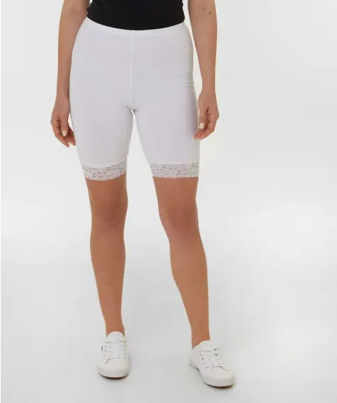 Fietsbroek met kanten rand