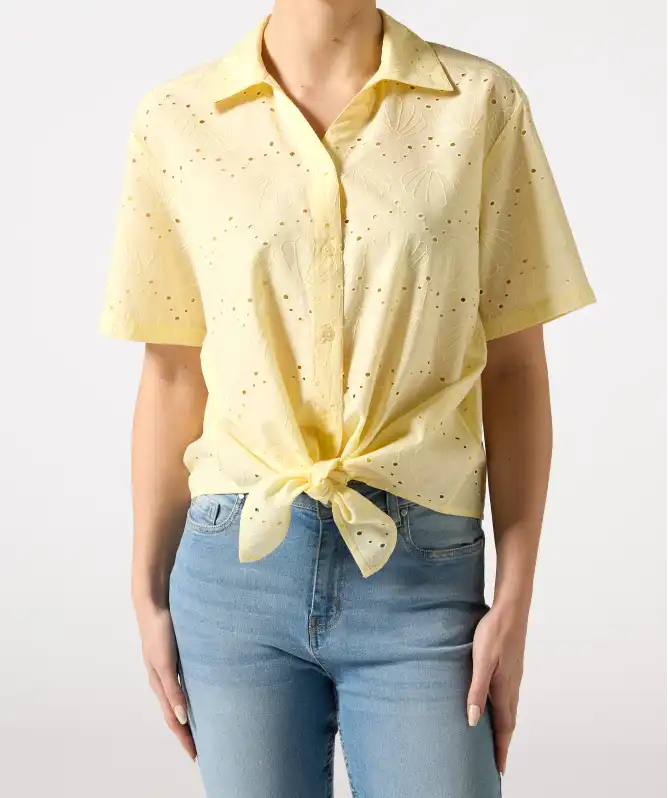 Blouse met borduursel