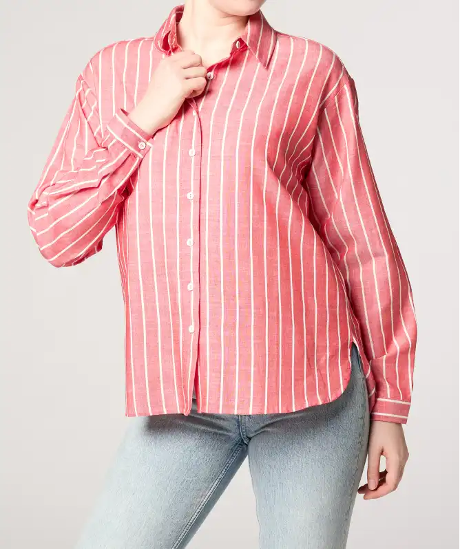 Pruhovaná košilová halenka