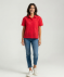 Bluse mit Lochspitze rot