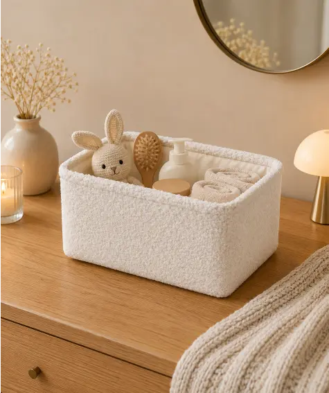 Kleiner Aufbewahrungskorb Teddyfell