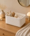 Kleiner Aufbewahrungskorb Teddyfell creme