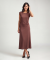 Sommerkleid mit Knotendetail braun