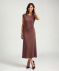 Sommerkleid mit Knotendetail braun