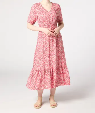 Geblümtes Viskosekleid