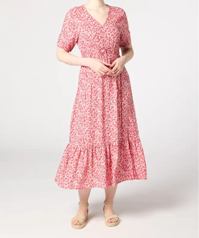 Jurk viscose met bloemenprint