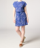 Kleid im Shirt-Stil blau bedruckt