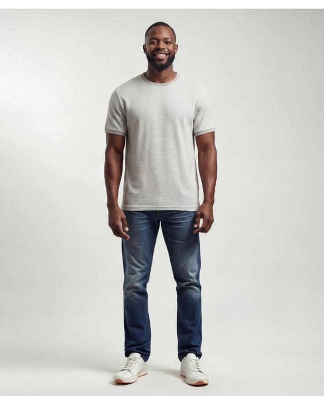 تيشيرت بنسيج دقيق للرجال، رمادي (KiK T-Shirt mit feiner Struktur (grau)) — KiK, منتج ألماني أصلي في المغرب