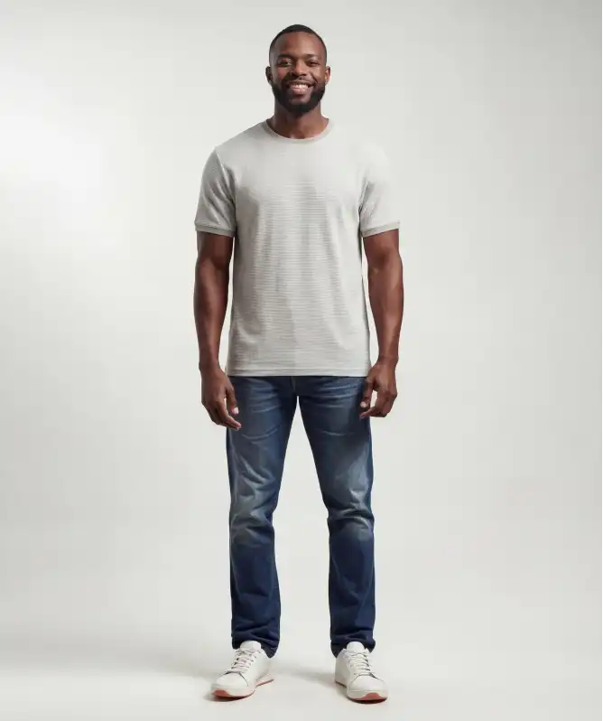 T-Shirt mit feiner Struktur