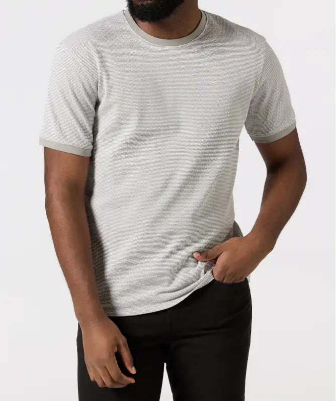 T-shirt met een fijne structuur