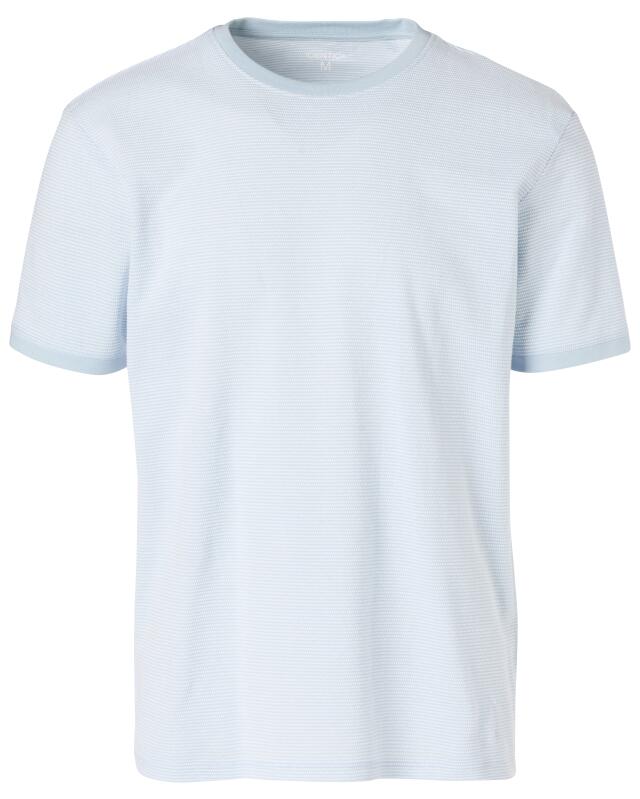 T-shirt à texture fine homme, bleu clair (KiK T-Shirt mit feiner Struktur (hellblau)) — KiK, produit allemand authentique au Maroc
