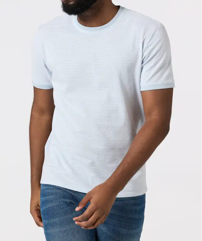 T-shirt met een fijne structuur