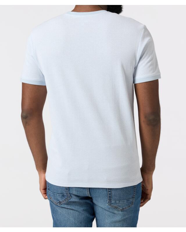 T-shirt à texture fine homme, bleu clair (KiK T-Shirt mit feiner Struktur (hellblau)) — KiK, produit allemand authentique au Maroc