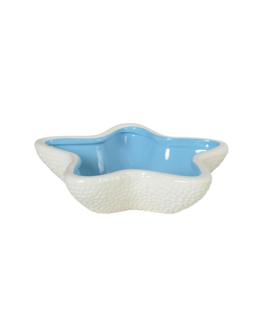 Maritime Dekoschale, blau/weiß