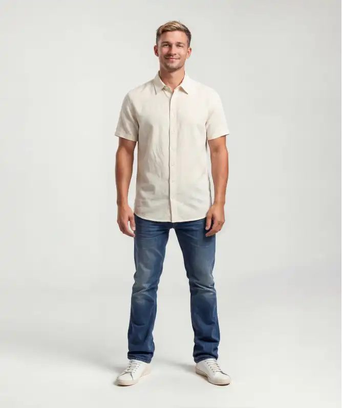 Hemd mit Leinenanteil