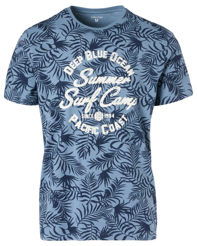 تيشيرت بطبعة شاملة للرجال، أزرق فاتح (KiK T-Shirt mit Allover-Print (hellblau)) — KiK, منتج ألماني أصلي في المغرب