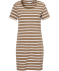 Gestreiftes Kleid braun/weiß