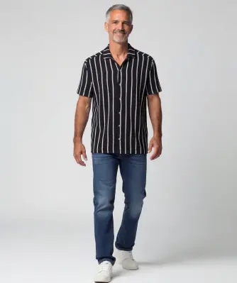 Overhemd gestreept met structuur