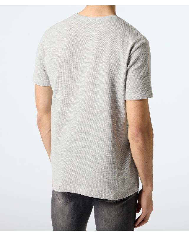 تيشيرت بنسيج الوافل للرجال، رمادي مبرقش (KiK T-Shirt mit Waffelstruktur (grau melange)) — KiK, منتج ألماني أصلي في المغرب