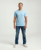 T-Shirt mit Waffelstruktur hellblau