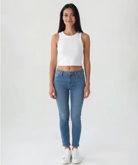Geripptes Crop-Top