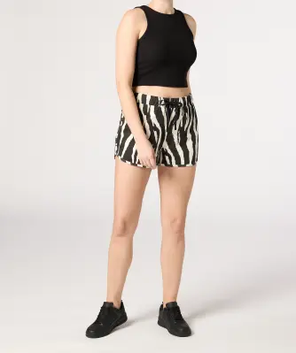 Korte broek met zebraprint