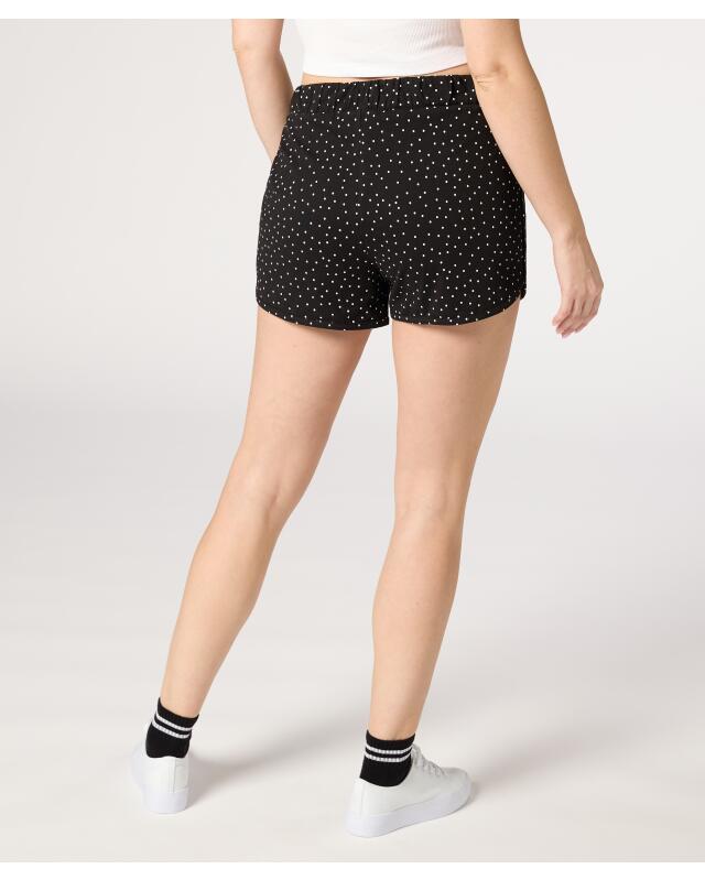 Short à pois femme, noir à pois (KiK Gepunktet Shorts (schwarz gepunktet)) — KiK, produit allemand authentique au Maroc