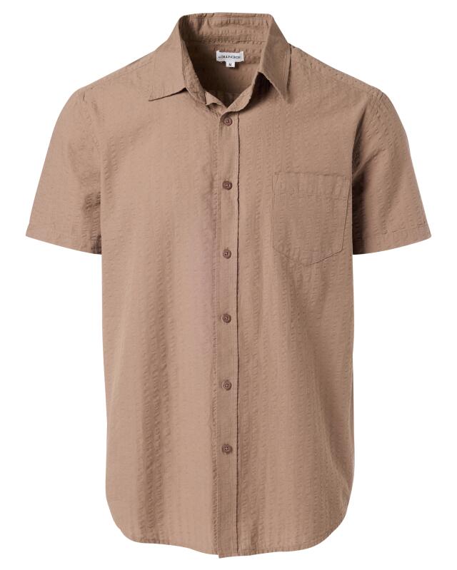 Chemise en seersucker homme, marron clair (KiK Seersucker-Hemd (hellbraun)) — KiK, produit allemand authentique au Maroc