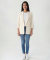 Blazer met linnen gehalte naturel