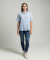 Hemdbluse aus Musselin blau
