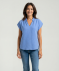 Musselinbluse blau