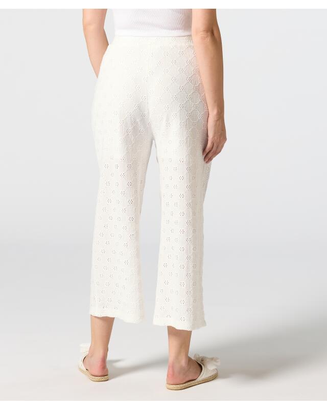 Culottes with broderie anglaise for women, white (KiK Culotte mit Lochstickereien (weiß)) — KiK, authentic German product in Morocco