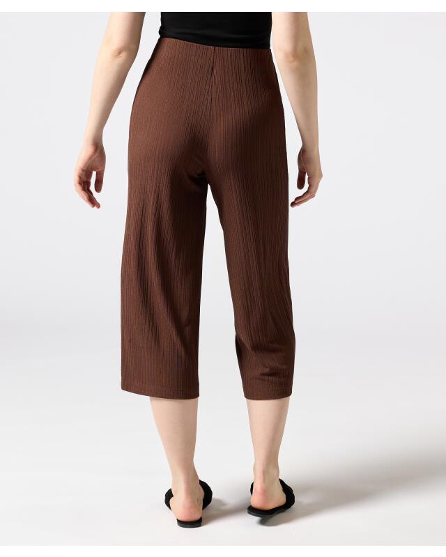 Culottes with textured stripes for women, brown (KiK Culotte mit Streifenstruktur (braun)) — KiK, authentic German product in Morocco