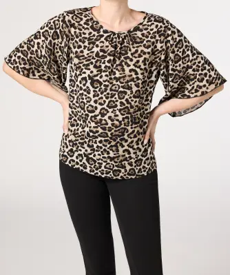 Blouse met luipaardprint