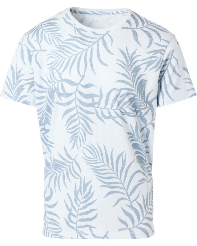 T-shirt à feuilles de palmier homme, bleu clair (KiK T-Shirt mit Palmenblättern (hellblau)) — KiK, produit allemand authentique au Maroc
