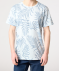 T-Shirt mit Palmenblättern hellblau